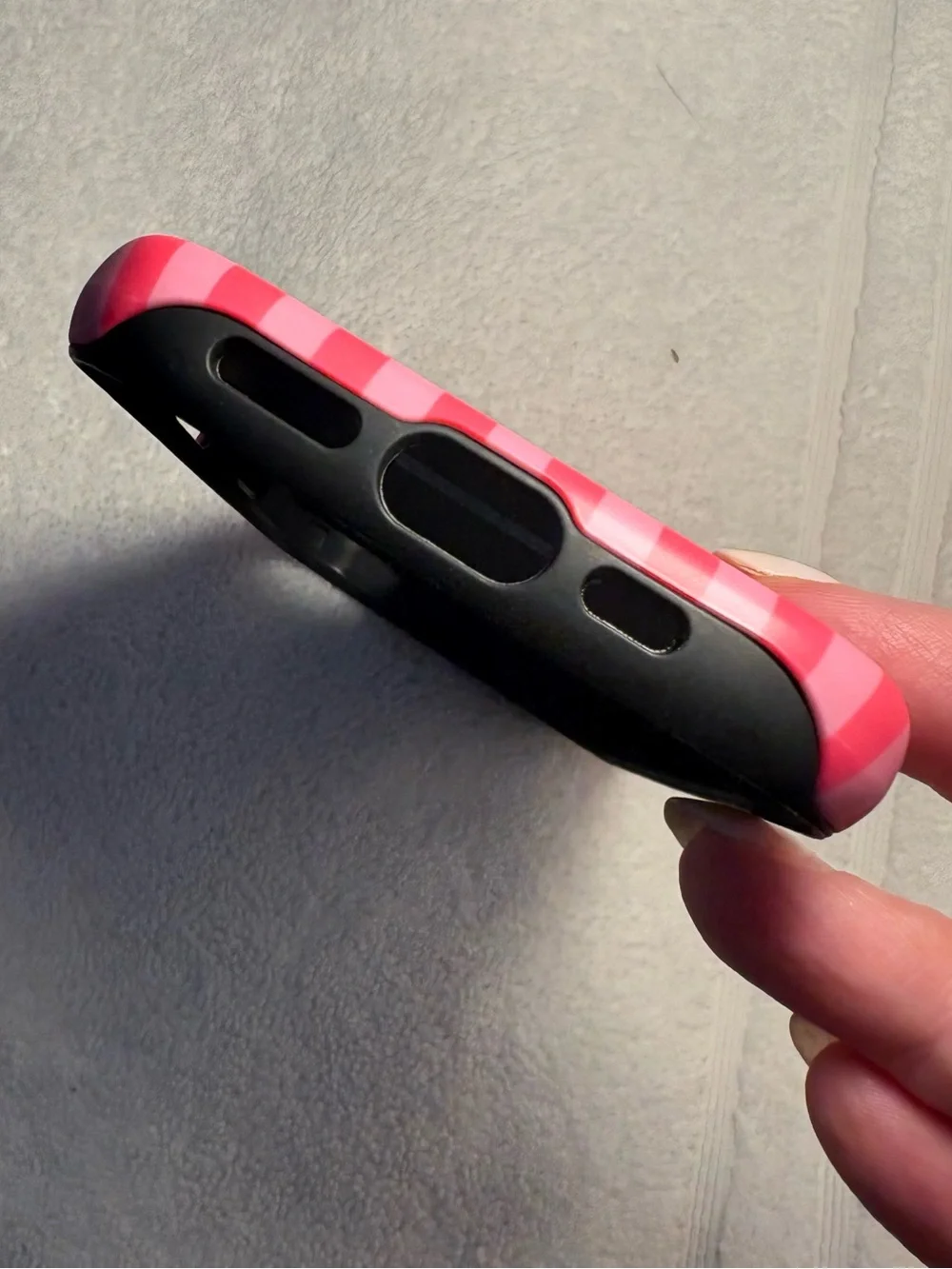 NEW iPhone 17 (6.3”) Shock Resistant MagSafe Phone Case Slim Hot Pink Striped